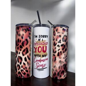 20oz women‎ cup sorry if I offend you drink tumbler